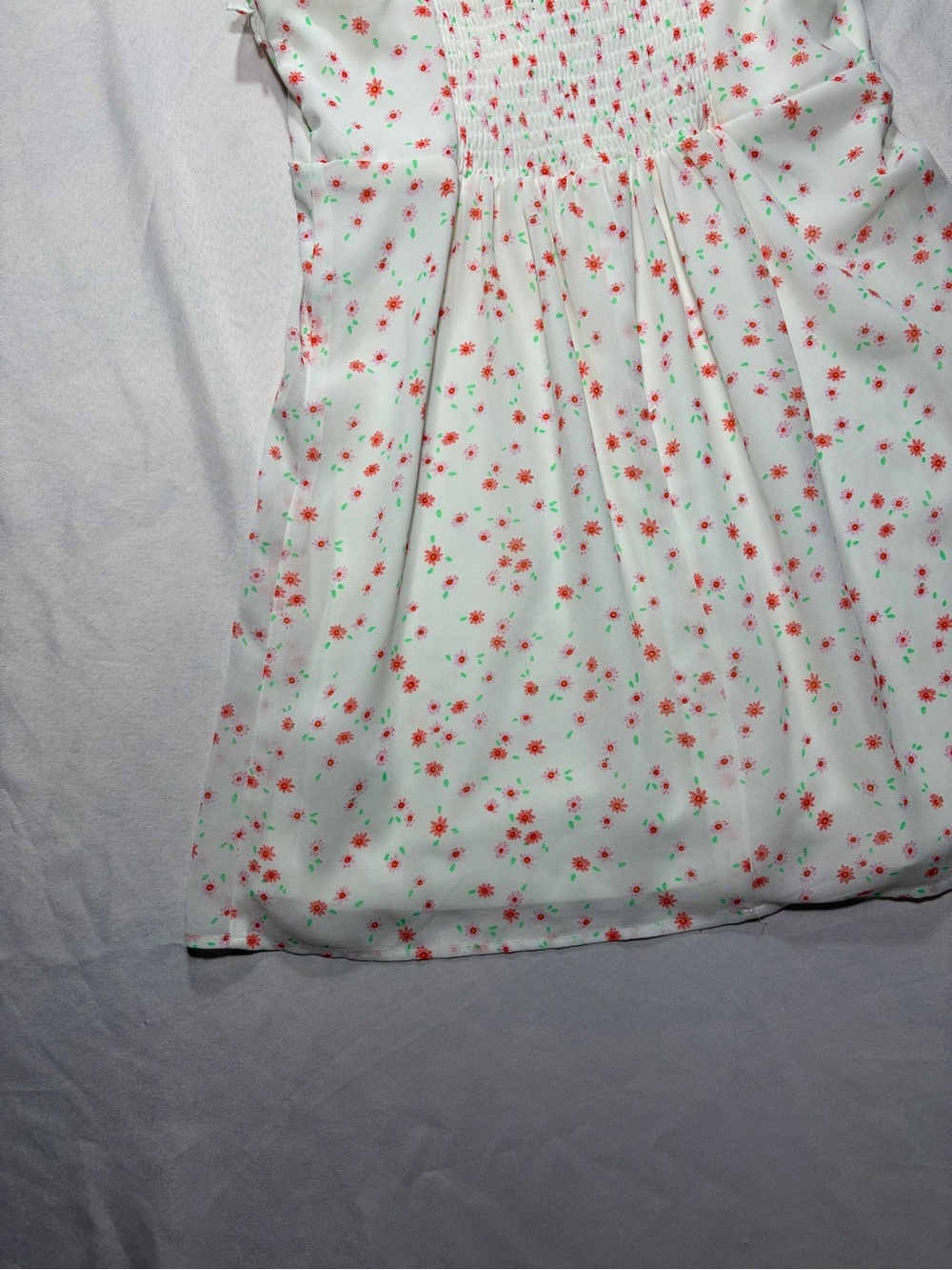wild fable White Floral Slip Dress with Pink & Green Accents - Picture 8 of 9
